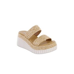 MIA Tan Woven Wedge Sandals